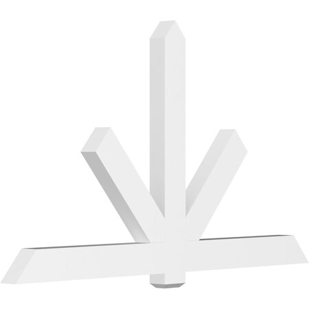 Ekena Millwork Kennewick Architectural Grade PVC Gable Bracket, 84"W x 49"H x 4"D x 6"F, 14/12 Pitch GBP084X49X0406KEN00